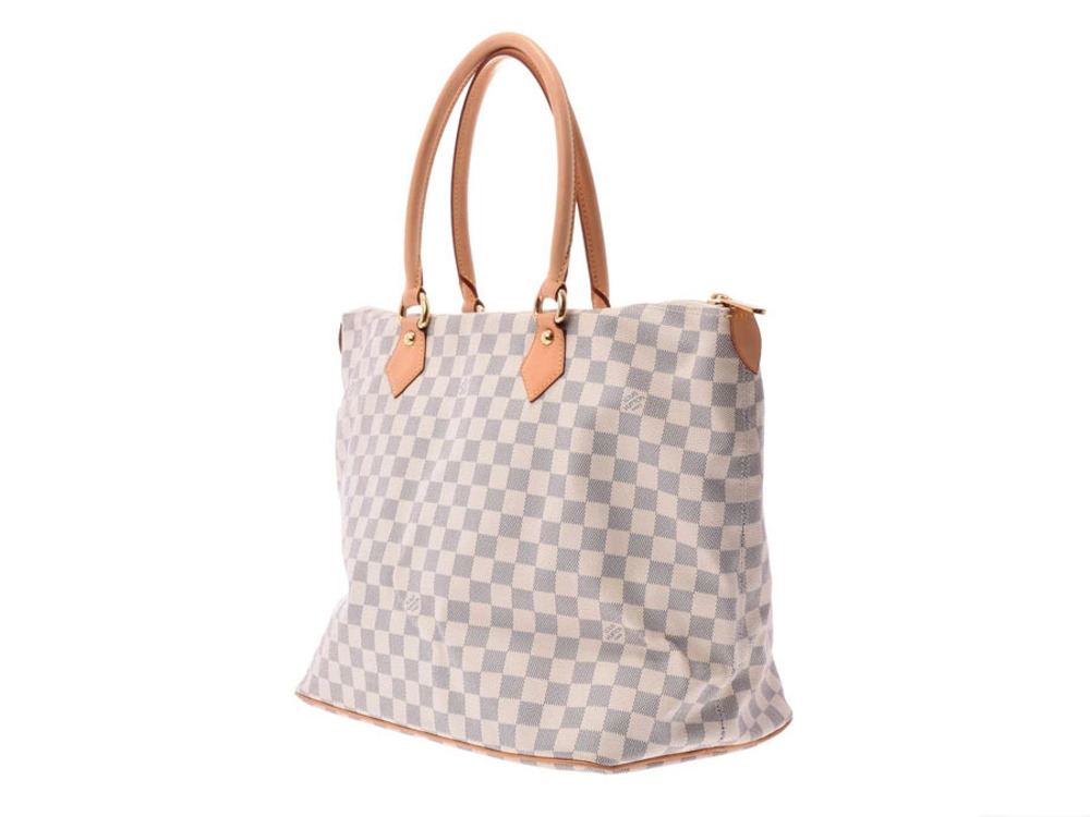 Louis Vuitton Bag White Leather Tote Saleya White Azur